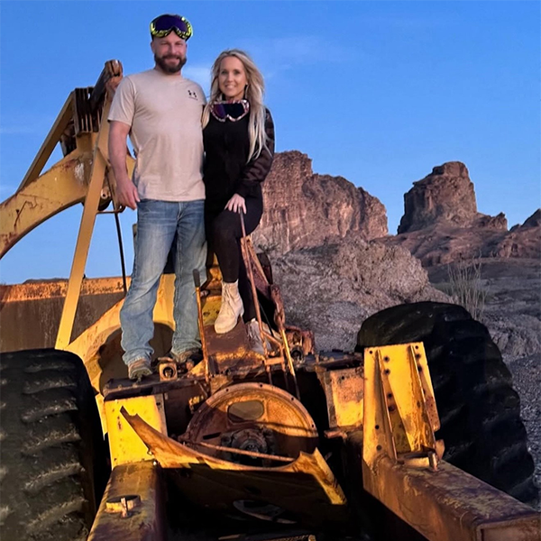 Chris and Jenn on an outdoor adventure